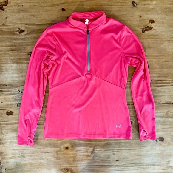 Under Armour Pink Fitted Half Zip | S - Picture 1 of 1